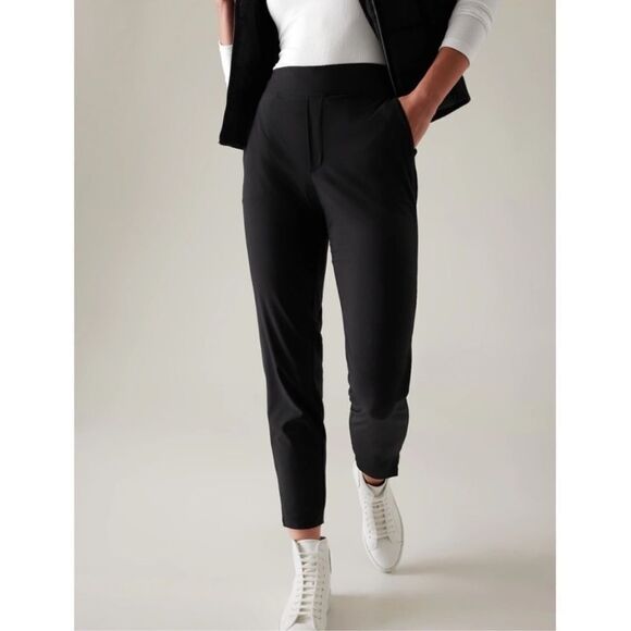 Athleta Brooklyn Mid Rise Ankle Pant Black Size 6 New NWOT - Picture 2 of 16